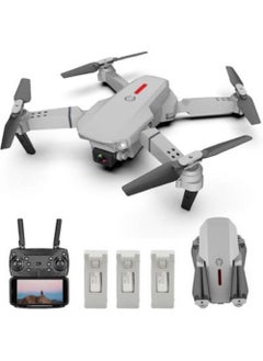E88-LS-E525 WiFi FPV Drone Headless Mode Drone 3 Batterires Silver Grey Suitable for Beginners and Kids