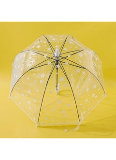 Kuber Industries Kuber Industries Transparent Umbrella For Men & Women|Automatic Umbrella For Rain (White)  - Image 4