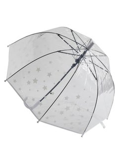 Kuber Industries Kuber Industries Transparent Umbrella For Men & Women|Automatic Umbrella For Rain (White)  - Image 1