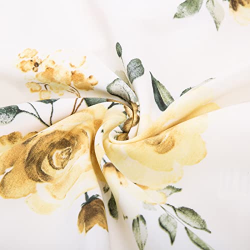 JASAMBAC Women's Wrap V Neck Floral Summer Dresses High Low Maxi Casual Bridal Shower Midi Dress for Birde Floral Yellow S - Image 5