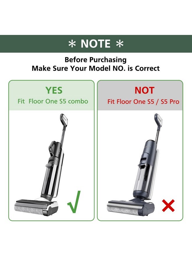 isinlive 【Only S5 Combo】Brush Roller Replacement Parts for Floor ONE S5 Combo Cordless Wet Dry Vacuum Cleaner, 2 Pack Brush Rollers + 2 Pack Vacuum HEPA Filters (Only Fit S5 COMBO) - Image 2