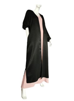 Sana'a Kayum Checkered Classic Front Open Dolman Sleeve Abaya By Sanaa Kayum  - Image 1