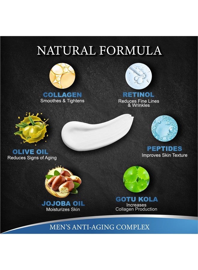 Menvils Mens Face Moisturizer Cream - Anti Aging & Wrinkle for Men - Face Moisturizer For Men - Mens Face Lotion with Collagen, Retinol, Peptides, Jojoba Oil - Facial Men's Skin Care - Day & Night - 4.2 OZ - Image 3