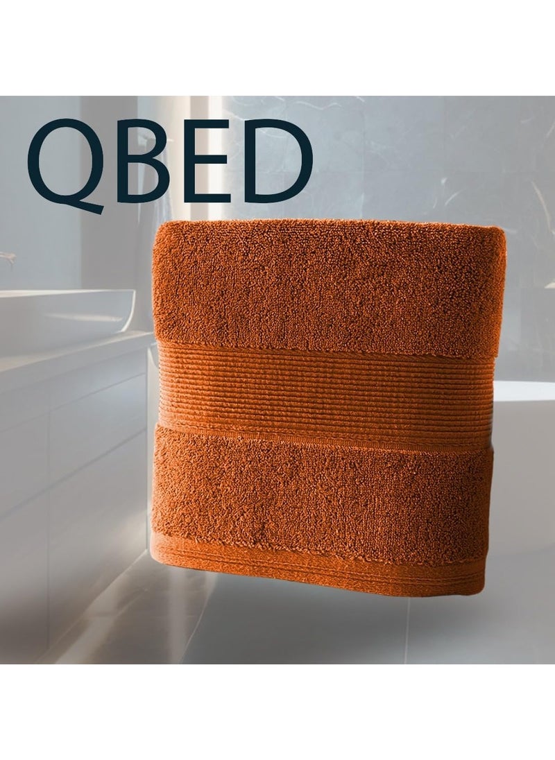 QBED - Hotel Bath Towels 100% Egyptian Cotton 70 * 140cm 1 Piece (Brown) - Image 1