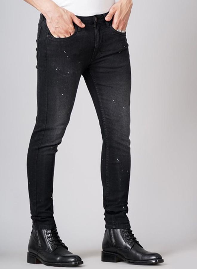 Take Two Men Black Slim Fit Faded Jeans By HardSoda - Image 2