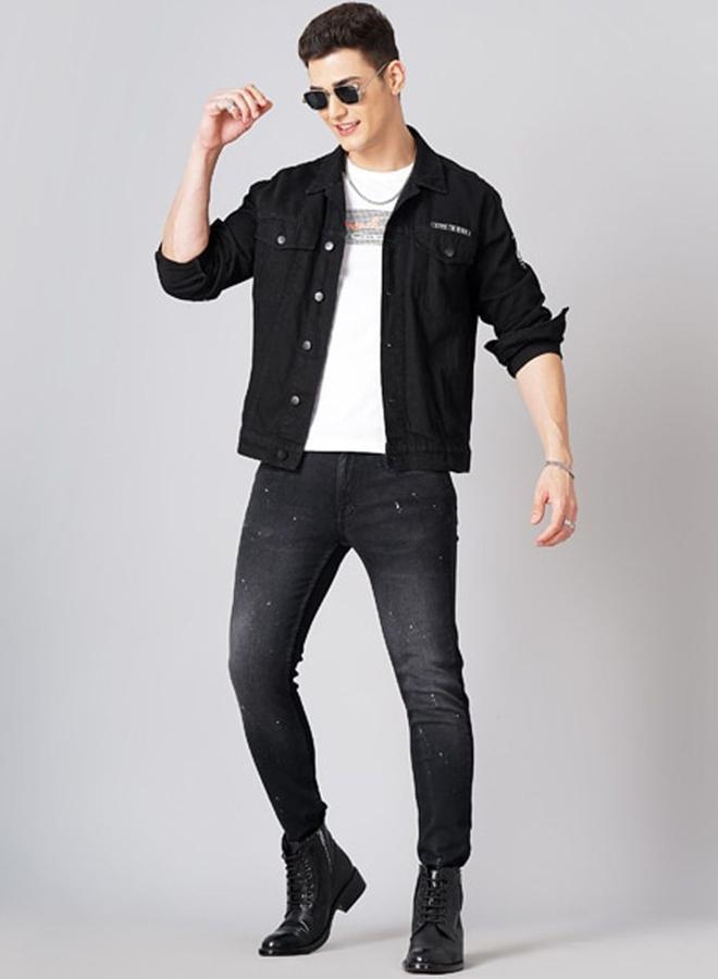 Take Two Men Black Slim Fit Faded Jeans By HardSoda - Image 4