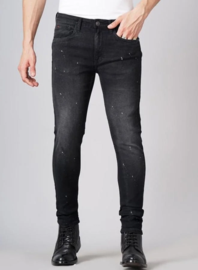 Take Two Men Black Slim Fit Faded Jeans By HardSoda