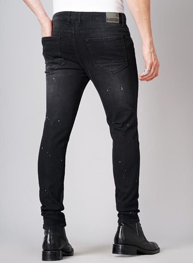 Take Two Men Black Slim Fit Faded Jeans By HardSoda - Image 5