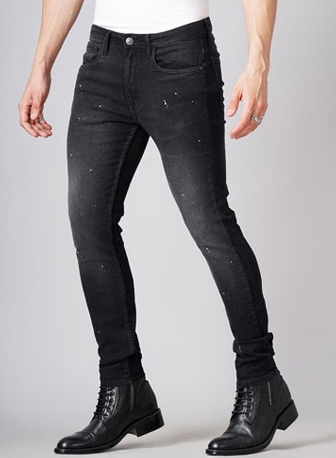 Take Two Men Black Slim Fit Faded Jeans By HardSoda - Image 3