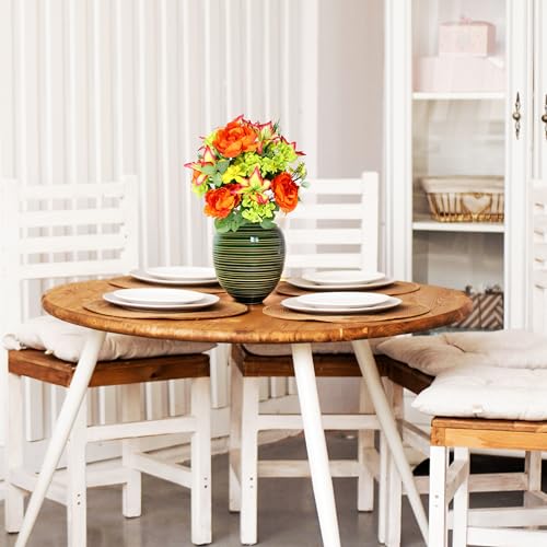 Admired By Nature Spring Bush Artificial Hydrangea Flowers, Yellow/Orange/Beauty/Kiwi - Image 4