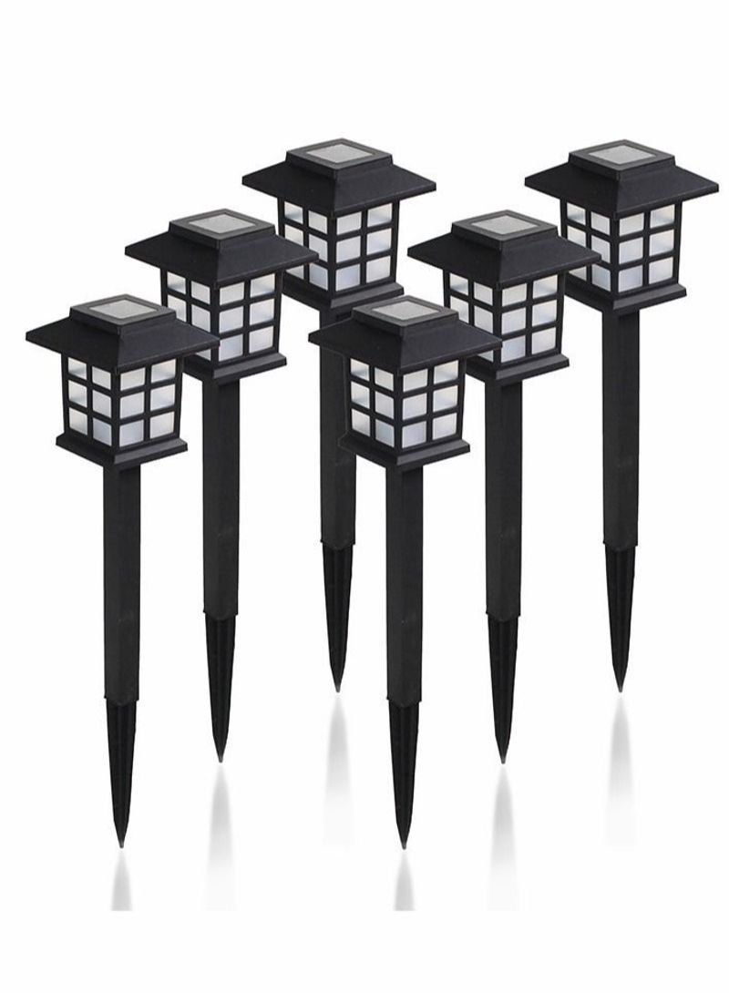 NIBEMINENT 6 Pieces Floor Plug-In Lighting Lawn Lamp Garden Warm Black 8.5x36cm - Image 1