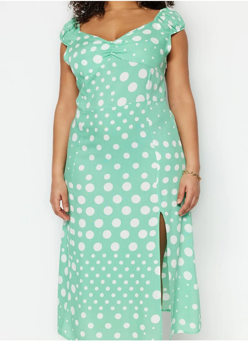 Trendyol Curve Side Slit Printed Dress