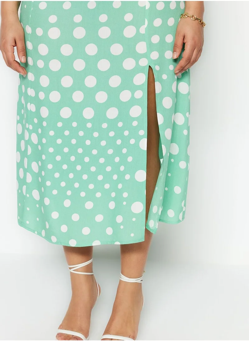 Trendyol Curve Side Slit Printed Dress