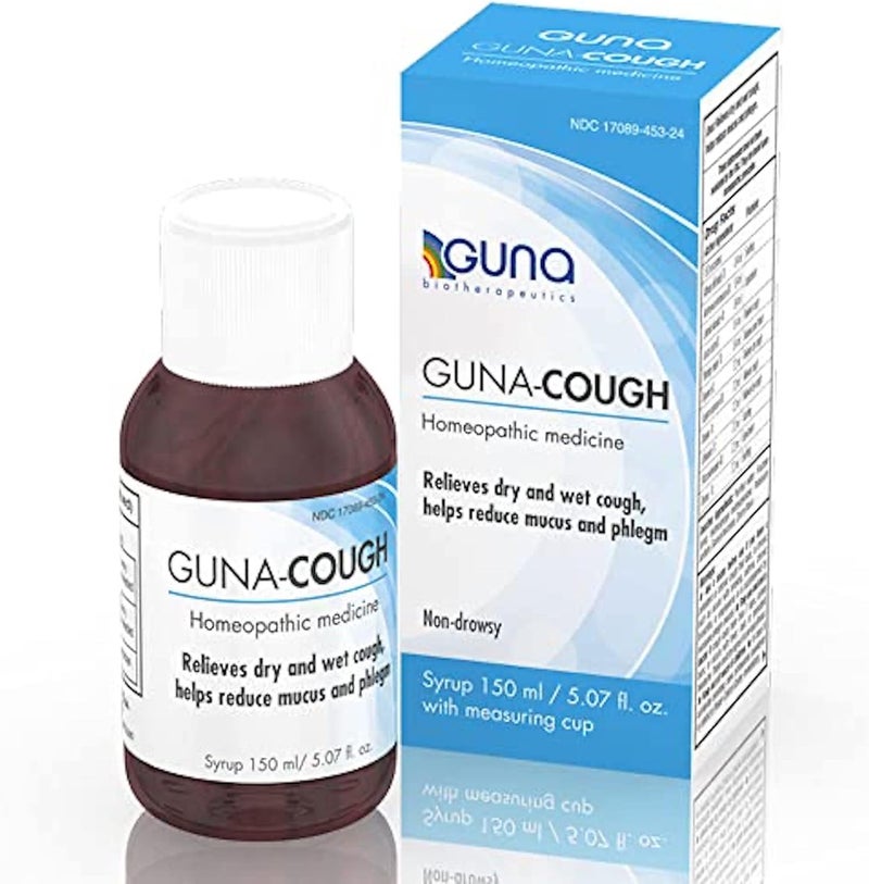 GUNA دواء السعال الطبيعي جونا - مثبط للسعال وطارد للبلغم غير مسبب للنعاس 5 أونصات - Image 1