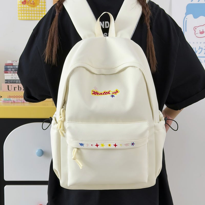 Girls Korean Style Versatile School Backpack 9-12 Years  Lightweight Wear-Resistant Breathable Large Capacity School Travel Supplies - Image 4
