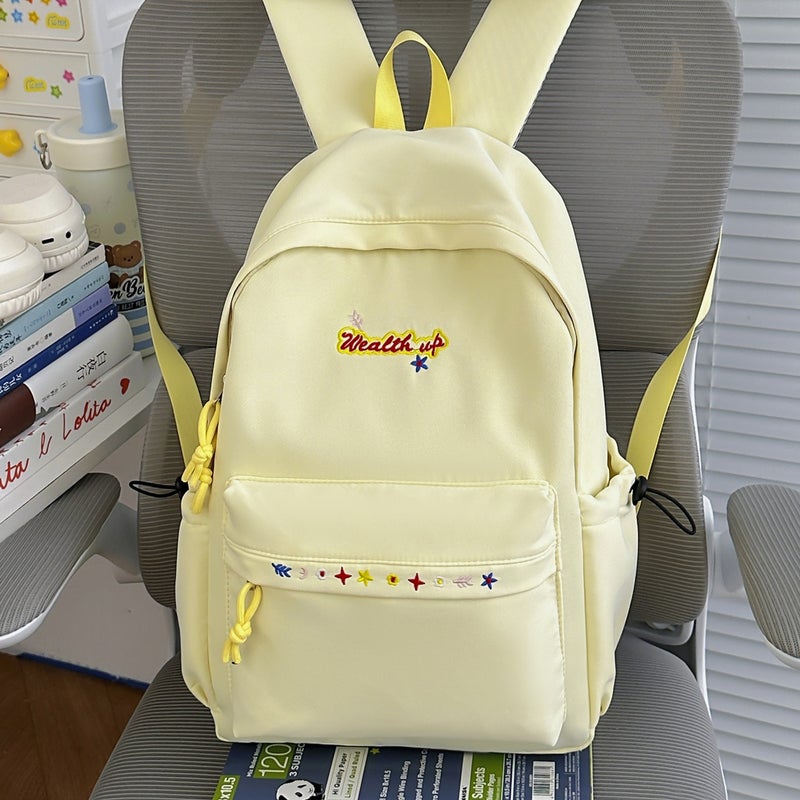 Girls Korean Style Versatile School Backpack 9-12 Years  Lightweight Wear-Resistant Breathable Large Capacity School Travel Supplies - Image 1