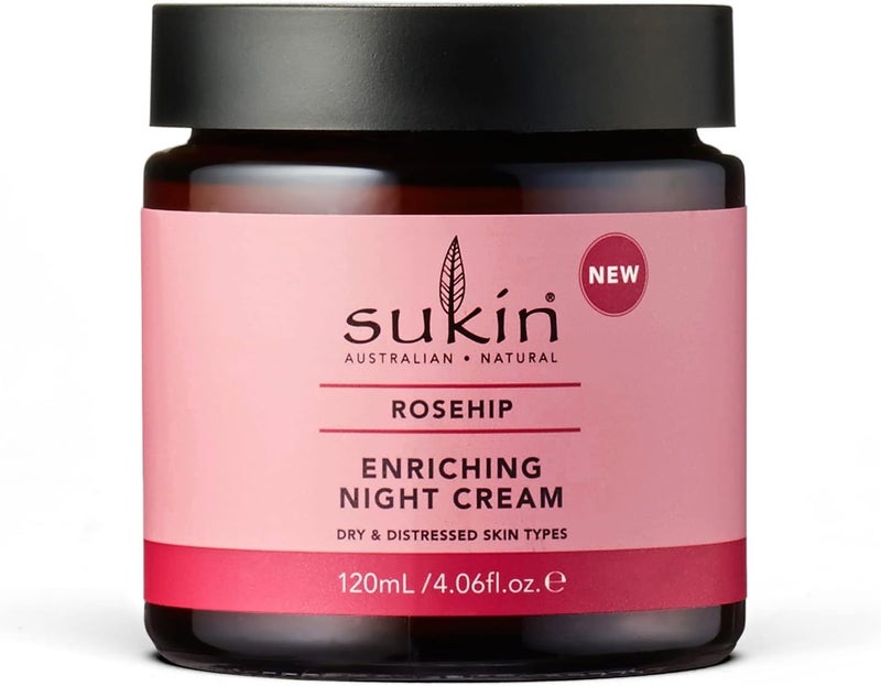Sukin Rosehip Enriching Night Cream - 120ml for Dry and Distressed Skin Types - Image 1