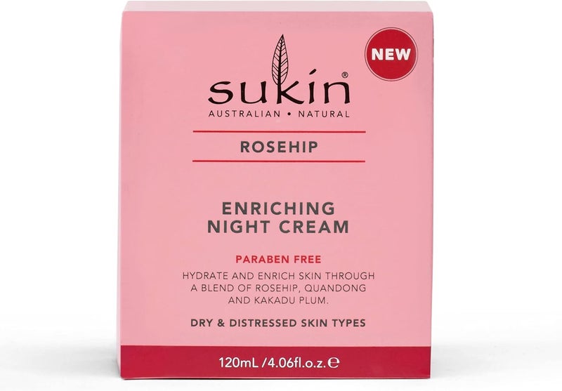 Sukin Rosehip Enriching Night Cream - 120ml for Dry and Distressed Skin Types - Image 2