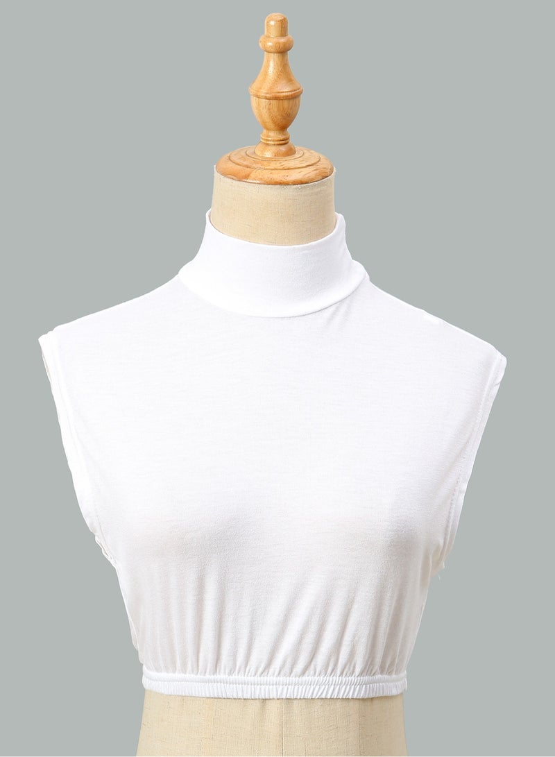 Women's Detachable Mock Turtleneck Dickey Collar - Solid Modal Convertible Layering Piece For Suit  - Image 4