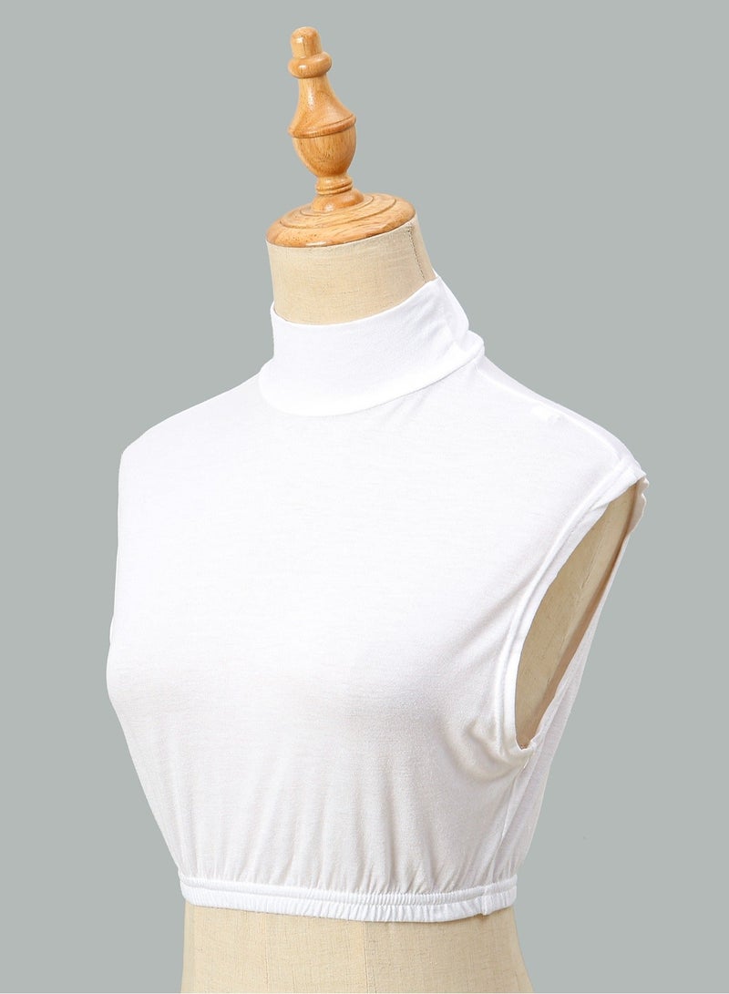 النساء وهمية طوق المرونة مزيفة عنق السلاحف ديكي أنيقة عارضة رقيقة الكتف طوق كاذب شال مناسب - Image 4