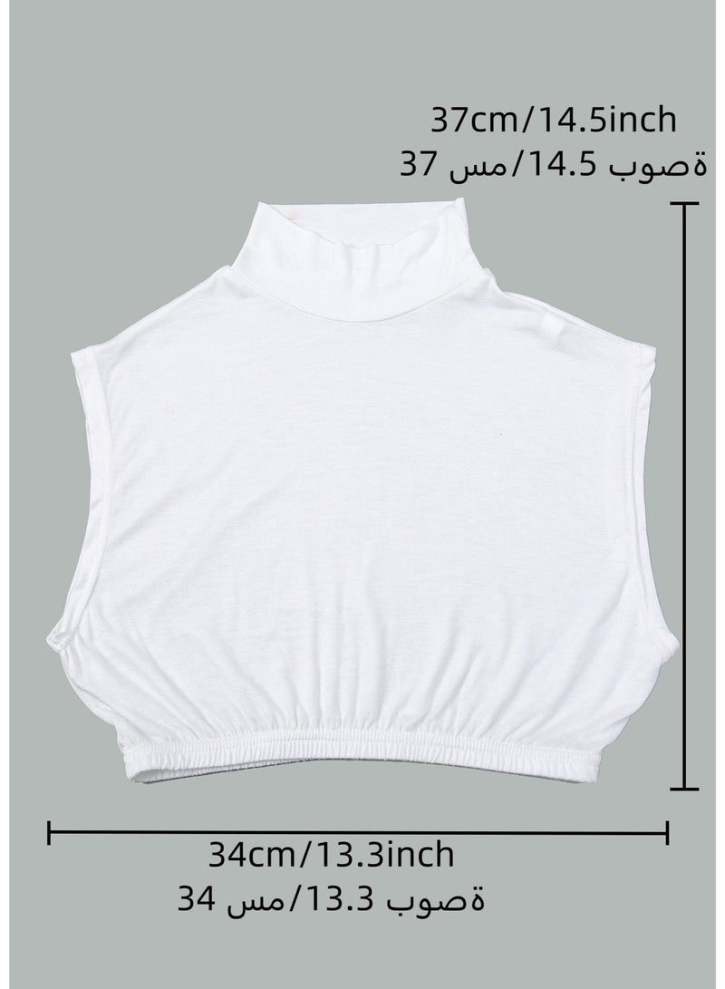 النساء وهمية طوق المرونة مزيفة عنق السلاحف ديكي أنيقة عارضة رقيقة الكتف طوق كاذب شال مناسب - Image 3