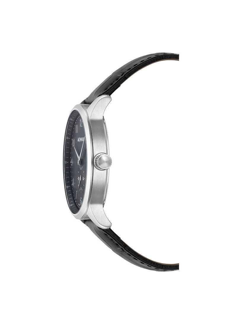 M+WATCH - Stainless Steel Analog Wrist Watch WBB.60220.LB - 42 mm - Black - Image 1