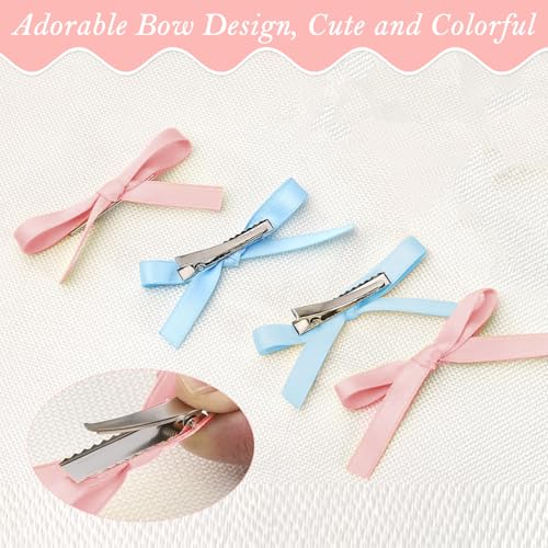 TecoKart® 20 Pcs Hair Clips for Girls | Soft Fabric Bow Hair Clips for Women & Kids | Cute Hair Bow for Photo Shoots & Party Styling - Image 4