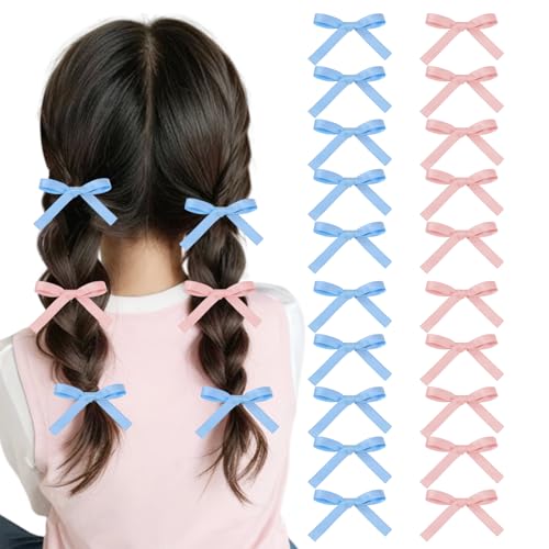 TecoKart® 20 Pcs Hair Clips for Girls | Soft Fabric Bow Hair Clips for Women & Kids | Cute Hair Bow for Photo Shoots & Party Styling - Image 1