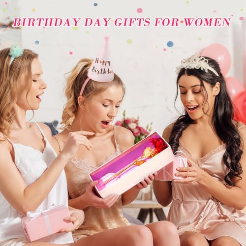 Beferr Mothers Day Mom Gifts for Women Grandma, Artificial Forever Birthday Flowers Galaxy Glass Eternal Roses with Heart Shaped Crystal Vase, Mother's Day Anniversary Wedding Rose Gifts for Wife Sister - Image 5