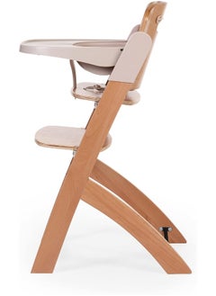CHILDHOME Childhome, Evolutive Baby High Chair : From 0 Month To 85Kg, Tablet Included, Beechwood, Cradle, Safety Harness 5 Points, Invisible Screws, Evosit Natural Beige  - Image 2
