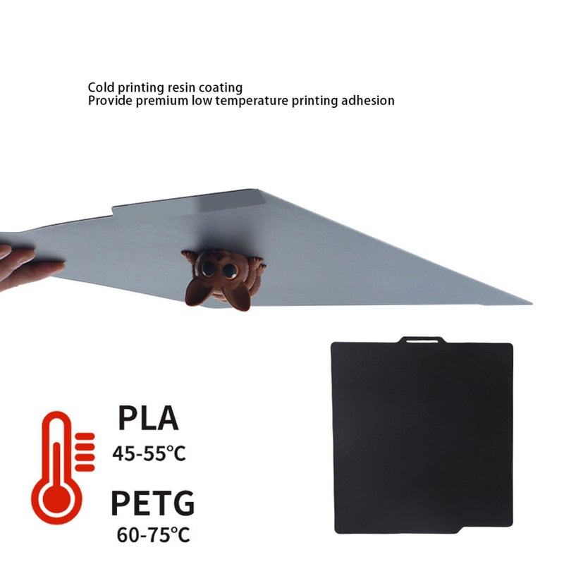 Flexible Build Plate Double Sided Cold Spray Resin Build Surface Compatible With PLA PETG For 3D Printers Including X1 P1 A1 Series - Image 4