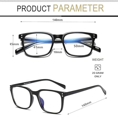 Vast® Photochromic Blue Cut Computer Glasses for Eye Protection | Zero Power, Anti Glare & Blu Light Filter Glasses | UV Protect Specs for Men & Women |TR90 Frames & CR39 Blue Cut Lens |2 IN 1 (Grey) - Image 4