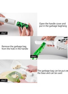 Generic 3 in 1 Cat Litter Shovel, Multifunction Cat Litter Scoop, Easy to Place Cat Litter Shovel Sifter, Litter Cleaning Tool, Cat Scooper for Litter Box(White)  - Image 4
