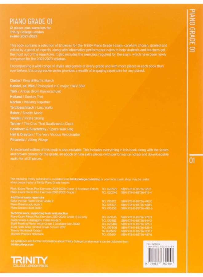 Trinity College London Piano Exam Pieces Plus Exercises 2021-2023: Grade 1  - Image 2