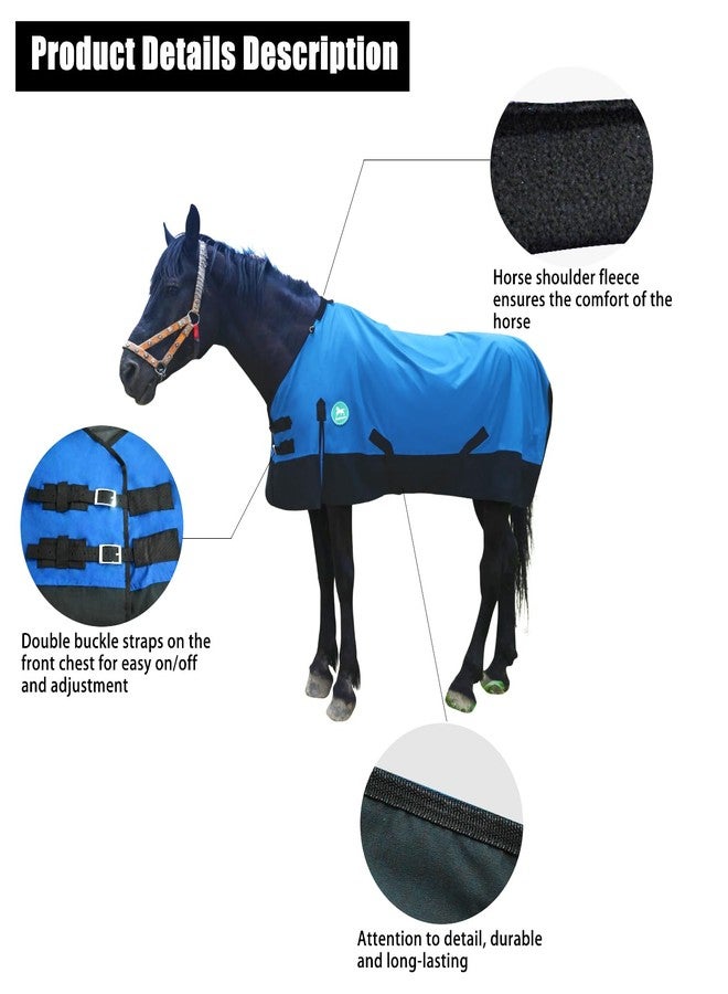 Paloura Adjustable Waterproof Horse Sheet | Horse Blankets for Real Horses|Perfect Rainy Day Protection(80", Blue) - Image 2