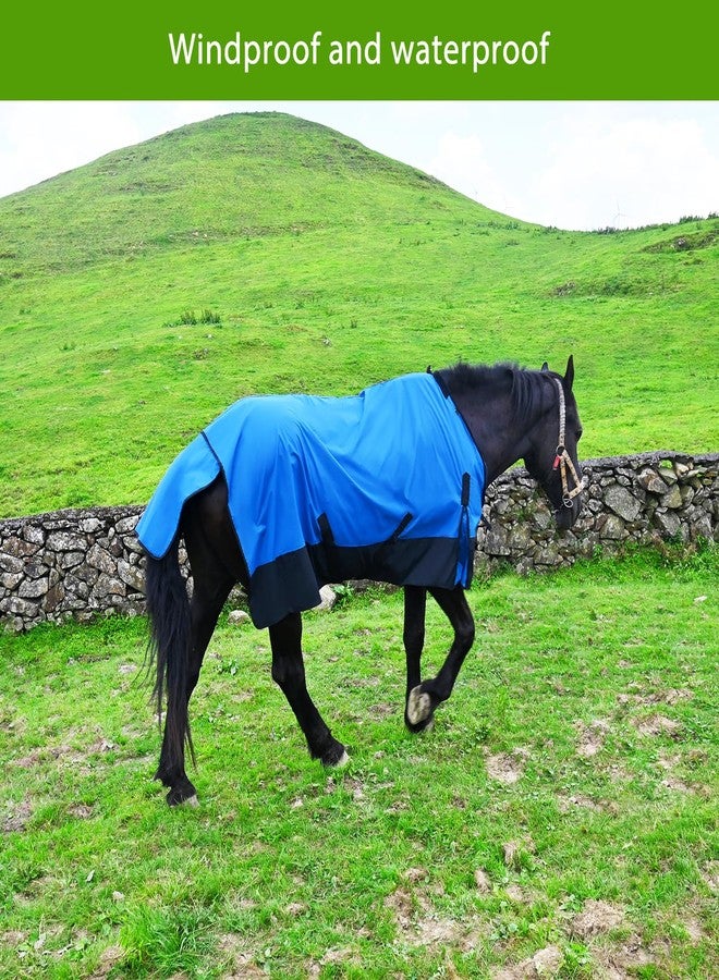 Paloura Adjustable Waterproof Horse Sheet | Horse Blankets for Real Horses|Perfect Rainy Day Protection(80", Blue) - Image 5
