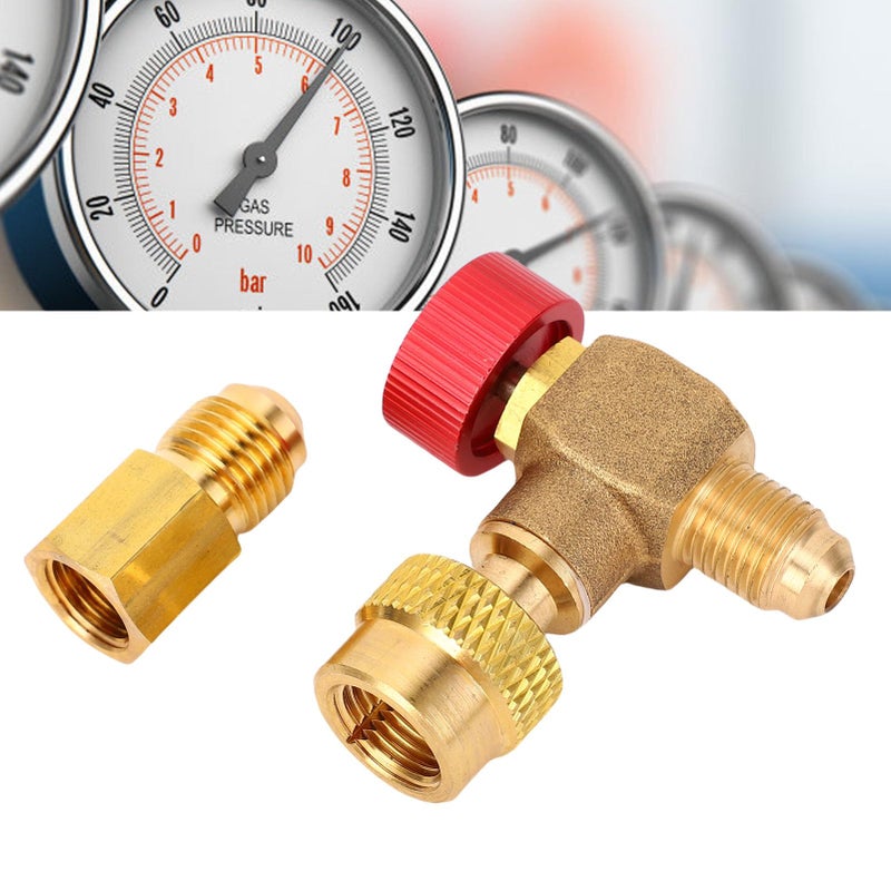 صمام شحن سائل تبريد HVAC مضغوط من سبيكة النحاس 50 مم، خيط عالمي لـ R22 وR32 وR410a - Image 5