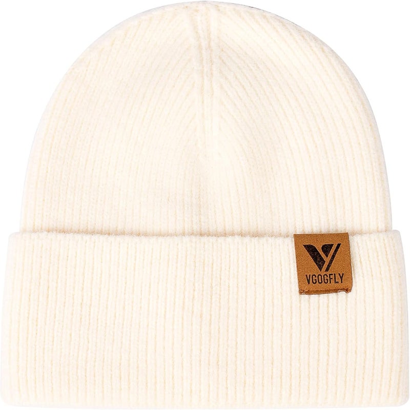 Vgogfly Beanie Men Slouchy Knit Skull Cap Warm Stocking Hats Guys Women Striped Winter Beanie Hat Cuffed Plain Hat - Image 2