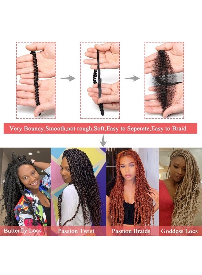 Leeven 12 Inch Water Wave Crochet Hair For Passion Twists 7 Packs Short Bob Passion Twist Hair for Butterfly Locs Natural Black Synthetic Spring Twist Braiding Hair for Women 1B# - Image 1