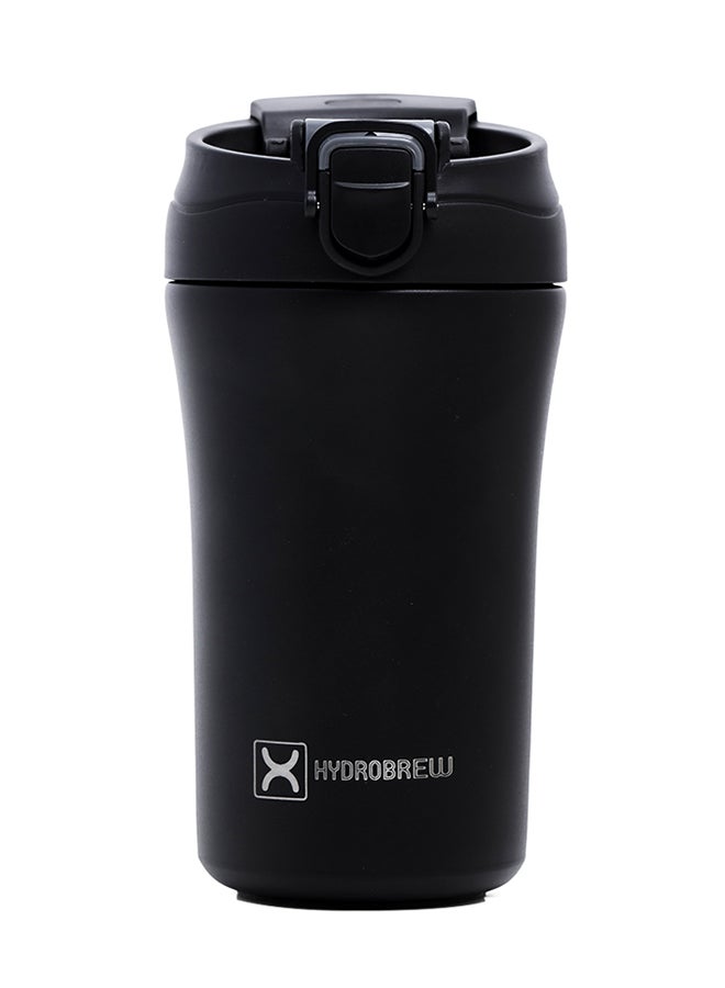 HYDROBREW زجاجة ماء معزولة مزدوجة الجدار 400 مل - أسود - Image 1