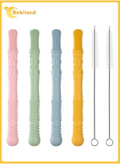 4-Piece Teether Sticks and 2-Piece Brush