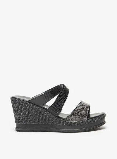 سيليست Women Strappy Slip On Sandals with Wedge Heels