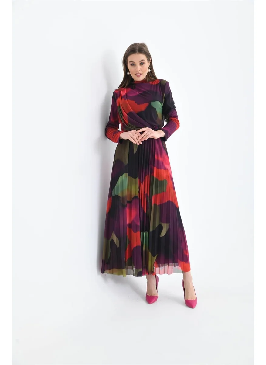 Garmi Women Lycra Tulle Dress Purple