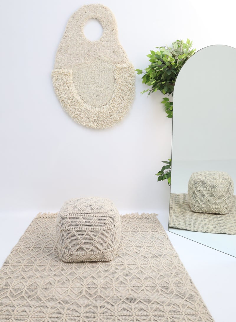 Ramsha ديكور حائط يدوي للتعليق، سجادة حائط من الصوف لغرفة النوم وغرفة المعيشة 80x125 سم - Image 3