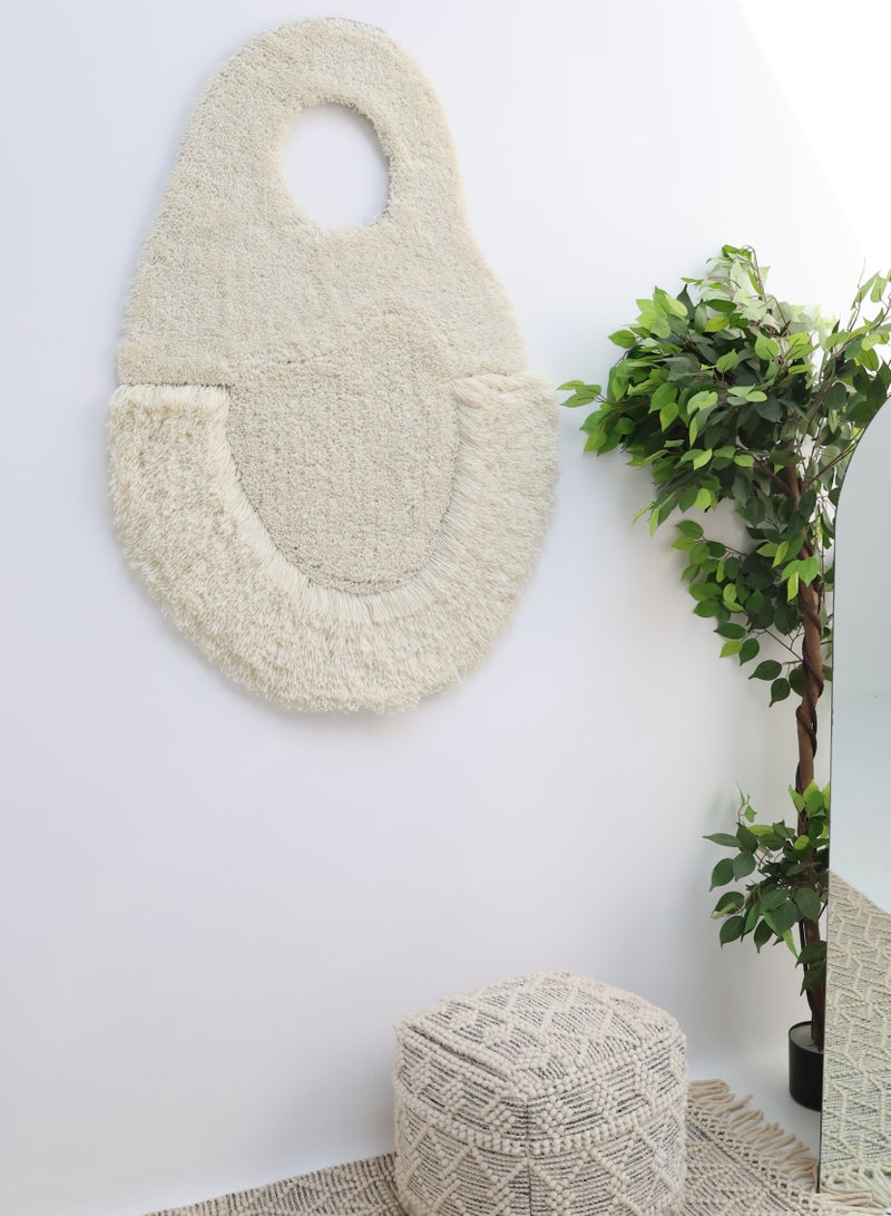 Ramsha ديكور حائط يدوي للتعليق، سجادة حائط من الصوف لغرفة النوم وغرفة المعيشة 80x125 سم - Image 4