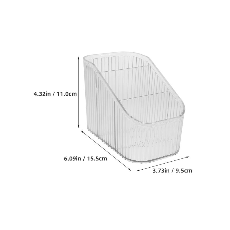 3-Compartment Makeup Organizer Cosmetic Storage Box For Eyelashes And Brushes Space-Saving Vanity Holder Container - Image 4