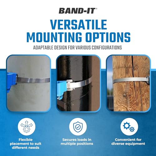 BAND-IT CP1499 5/8" Wide x 0.025" Thick 3-1/2" Diameter, Galvanized Carbon Steel Center Punch Clamp (50 Per Box) - Image 4