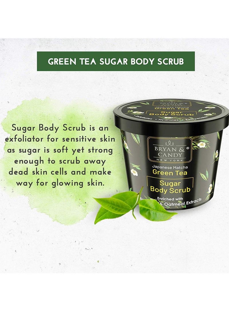 BRYAN & CANDY - Green Tea Bath Tub Gift for Women and Men Complete Home Spa Experience Shower Gel Hand & Body Lotion Sugar Scrub Body Polish - Image 1