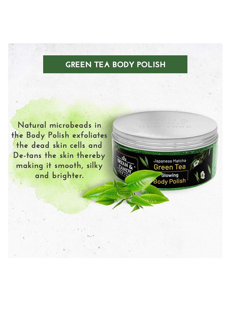 BRYAN & CANDY - Green Tea Bath Tub Gift for Women and Men Complete Home Spa Experience Shower Gel Hand & Body Lotion Sugar Scrub Body Polish - Image 1