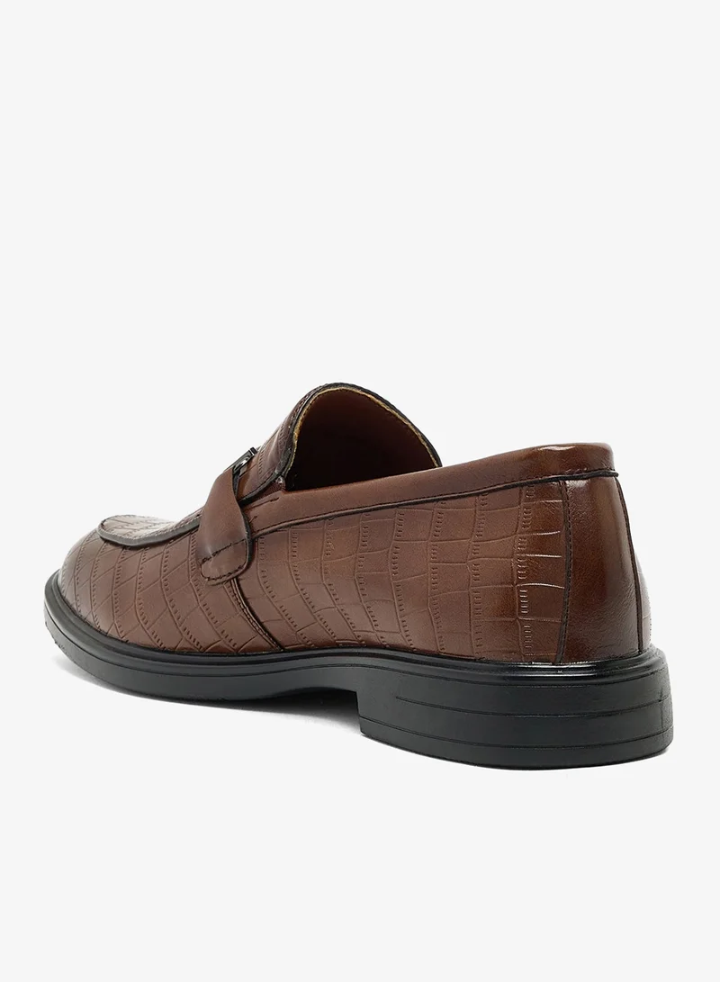 Robert Wood Croc Emboss Formal Slip Ons